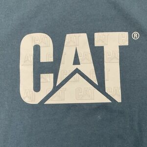 CAT Caterpillar Men's Workwear T-Shirt Navy XL Relaxed Fit Heavy Duty Tee